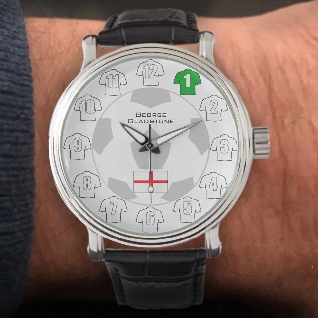 England Watch with Name, White Shirts and Flag (Creator Uploaded)