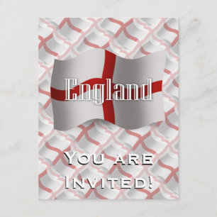 England Waving Flag Invitation