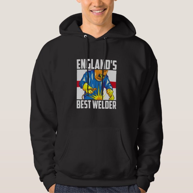 England's Best Welder Great Britain United Kingdom Hoodie (Front)