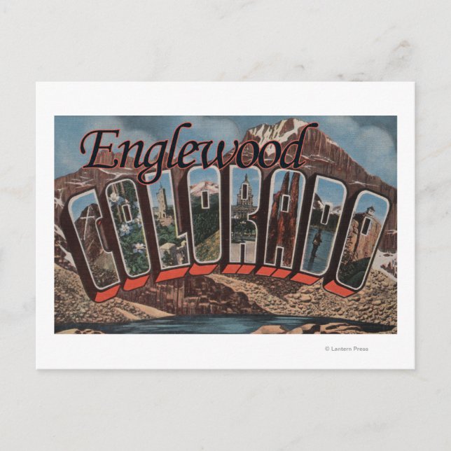 Englewood, Colorado - Large Letter Scenes Postcard (Front)