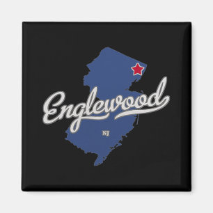 Englewood New Jersey Nj Map  Magnet