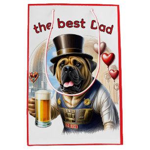 Englische Dogge Mastiff best Dad Medium Gift Bag