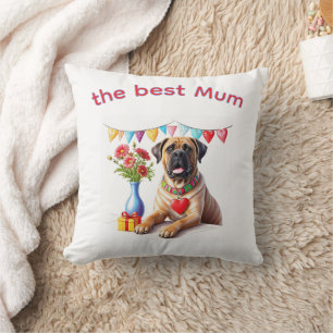Englische Dogge Mastiff best Mum Cushion