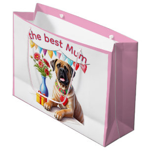 Englische Dogge Mastiff best Mum Large Gift Bag