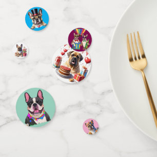 Englische Dogge Mastiff Bulldogge Birthday  Confetti