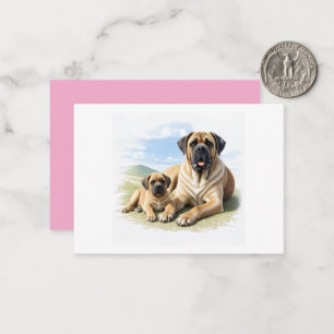 Englische Dogge Mastiff mit Kind Card