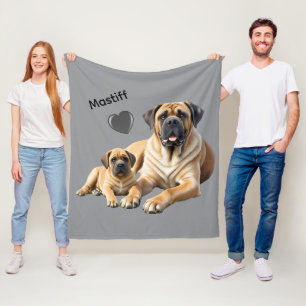 Englische Dogge Mastiff mit Kind Fleece Blanket