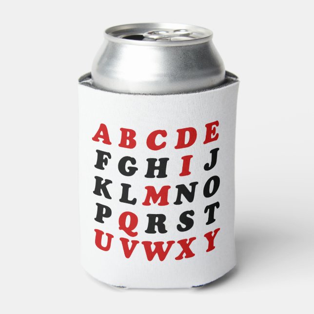 English Alphabet Can Cooler (Can Front)
