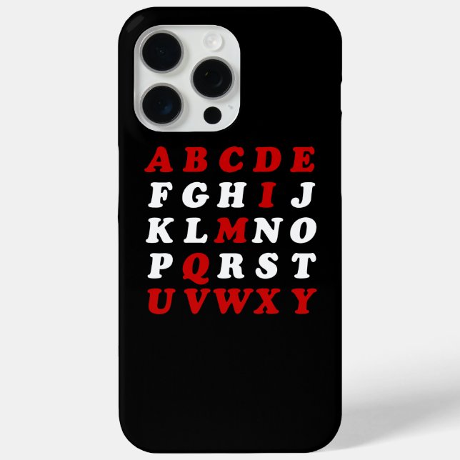 English Alphabet Case-Mate iPhone Case (Back)
