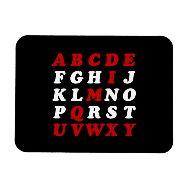 English Alphabet Magnet (Horizontal)