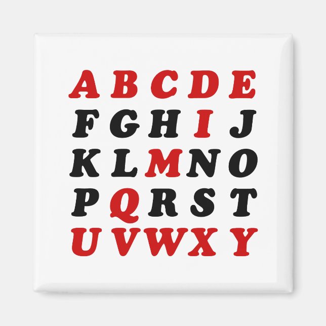 English Alphabet Magnet (Front)