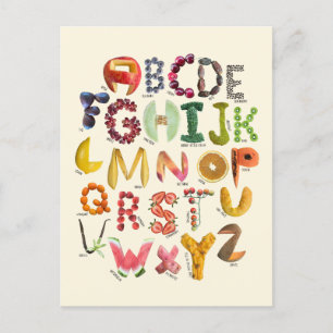 English Alphabet  Postcard