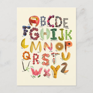English Alphabet Postcard