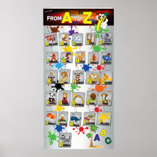 English alphabet poster Education