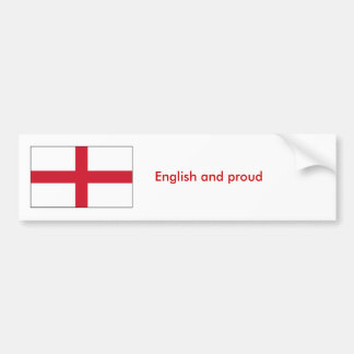 English and proud bumper sticker