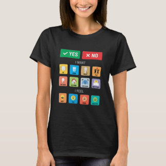 English Autism AAC PECS Pointing Communication 01 T-Shirt