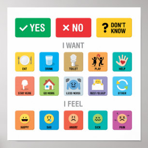 English Autism AAC PECS Pointing Communication 02 Poster