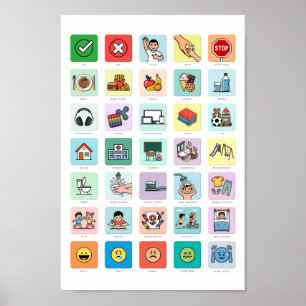 English Autism AAC PECS Pointing Communication 04 Poster