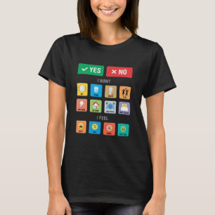 English Autism AAC Pointing Communication 01 T-Shirt