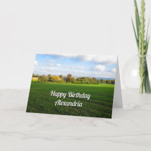English Autumn Countryside - Personalised Birthday Card