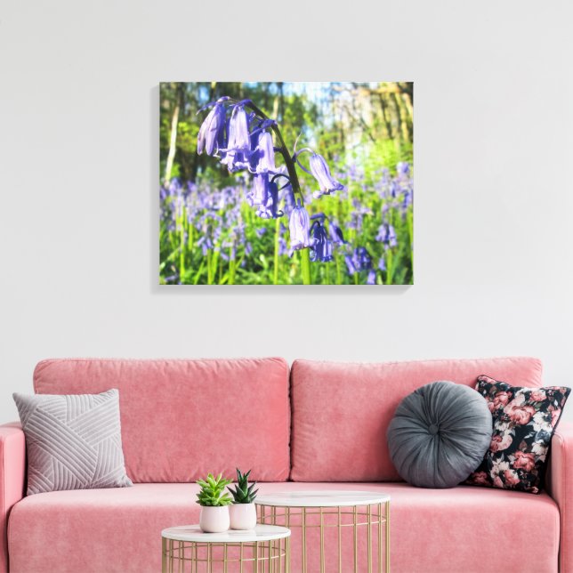 English Blooming Bluebells - Canvas Print (Insitu(LivingRoom))