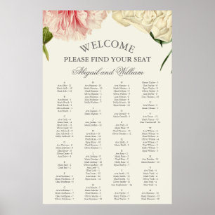 English Blooms Alphabetical Seating Chart
