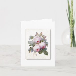 English/Bourbon Vintage Roses Note Card