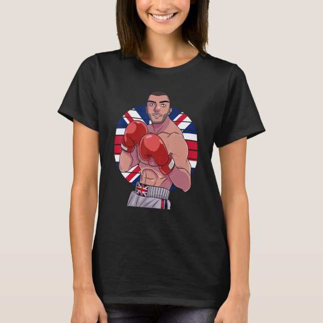 English Boxer United Kingdom Flag UK European Boxi T-Shirt (Front)