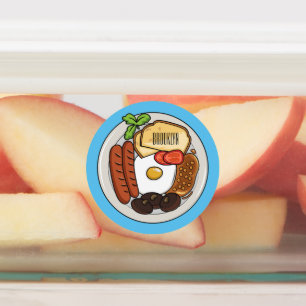 English breakfast cartoon illustration