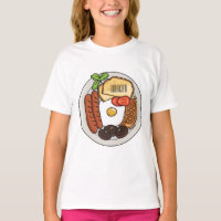English breakfast cartoon illustration
