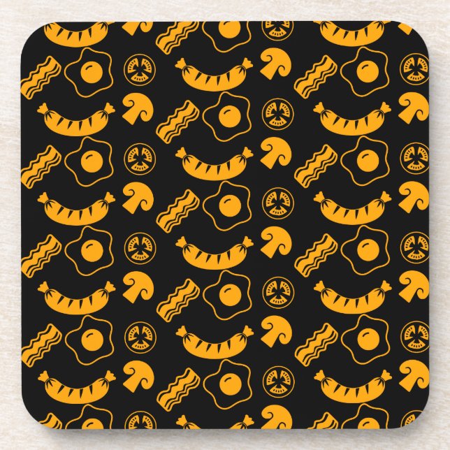 English Breakfast Pattern Coaster (Front)
