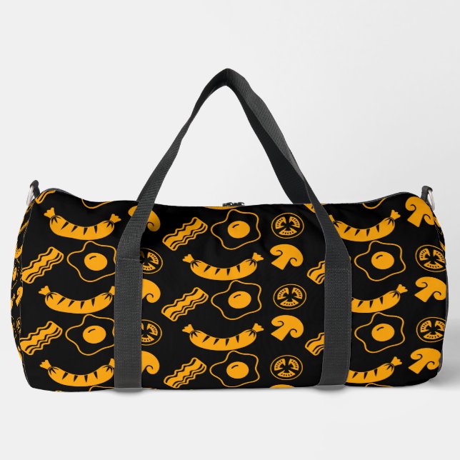 English Breakfast Pattern Duffle Bag (Front)