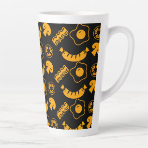 English Breakfast Pattern Latte Mug