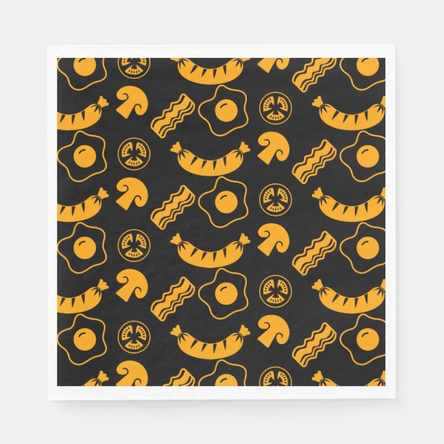 English Breakfast Pattern Napkin (Front)