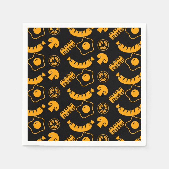 English Breakfast Pattern Napkin (Front)