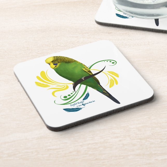 English Budgie Coaster (Left Side)