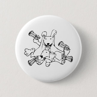 english bull terrier 6 cm round badge