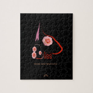 English Bull Terrier Bliss with roses Pet Art  Jigsaw Puzzle