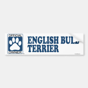 English Bull Terrier Blue Bumper Sticker
