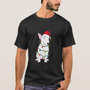 English Bull Terrier Christmas Tree Lights Holiday T-Shirt