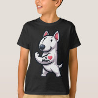 English Bull Terrier I Love Mum Funny Dog Tattoo