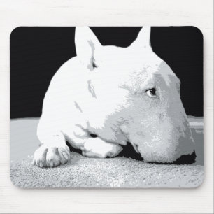 English Bull Terrier, Pop Art Print Mouse Mat
