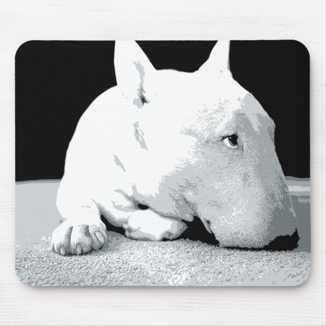 English Bull Terrier, Pop Art Print Mouse Mat (Front)
