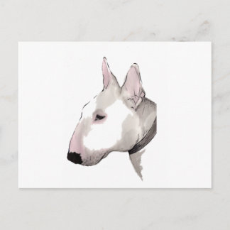 english bull terrier postcard