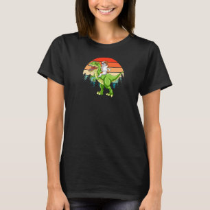 English Bull Terrier Riding Rex Dinosaur Dog Pr T-Shirt