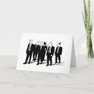 English Bull Terrier Rudolph Christmas Card