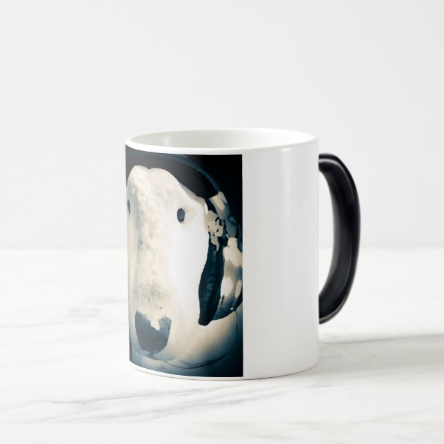 English Bull Terrier wearing Headphones Magic Mug (Front Right)