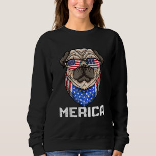 English Bulldog 4th Of July Merica Men Usa Flag Sweatshirt