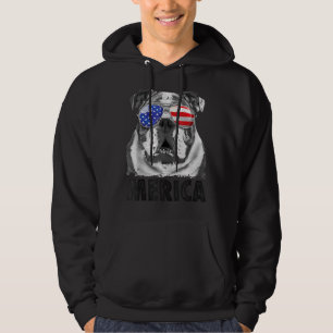 English Bulldog 4th Of July  Merica Men Women Amer Hoodie