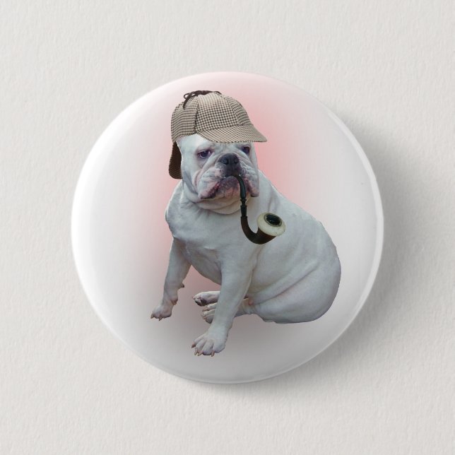 English Bulldog 6 Cm Round Badge (Front)